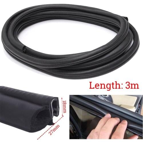 300CM Rubber Car Door Sealing Gasket Tape Strip Edge Trim Protection Accessories