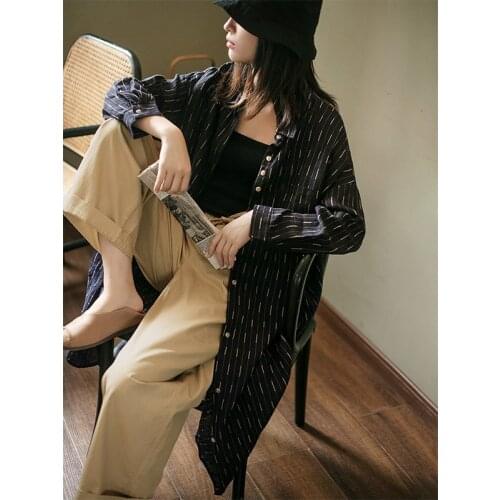 Женские рубашки в полоску SCUWLINEN China At AliExpress