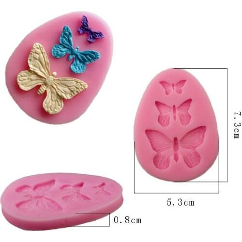 Silicone 3d Butterfly Cake Mode Fondant Decoration Mold Baking Fondant Decorating Tools Party Diy Gift