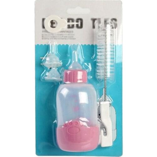Pet Silicone Nipple Feeder Milk Water Bottles Feeding Drinking Bottle Nursing Pet Feeding Kit Tool