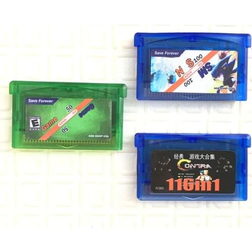 Memory Card 100 in 1 200 in 1 116 in 1 Contra Video Game Cartridge Console Card for 32 Bit Handheld Player