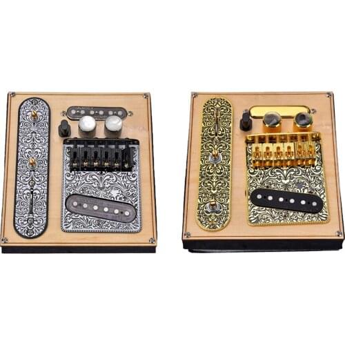 Tooyful 3 Way Prewired Control Plate Bridge Volume Tone Knobs for Telecaster Musical Instrument Parts Replacement Accessories