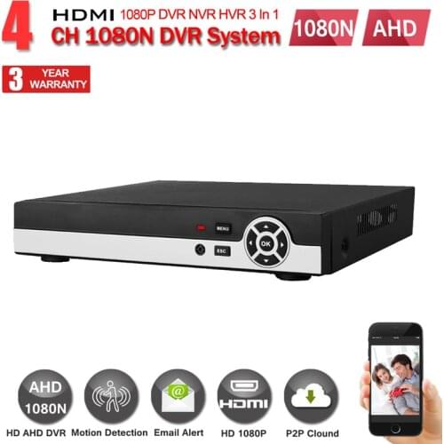 CCTV DVR 4 Channel 1080N Digital Video Recorder 4CH Hybrid DVR HVR NVR System P2P H264 Security Home EU Power Plug Hot
