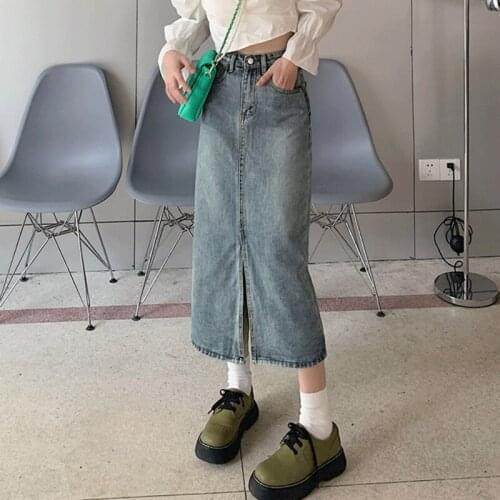 Wenaiyi Denim Pencil Skirts