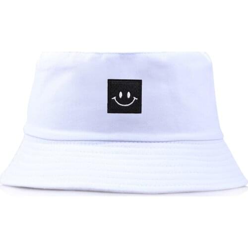 Japanese Square Smiling Face Square Robot Head Basin Hat Outdoor Sun Visor Fisherman Hat Wholesale
