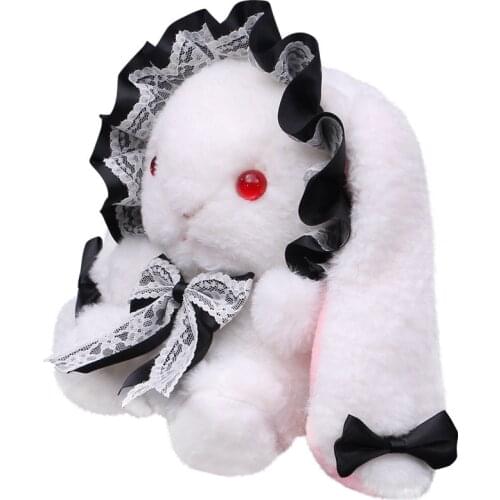 Japanese Style Creative Lolita Bear Doll Plush Toys Lolita Shoulder Bag Cute Plush Lace Purse Bow Rabbit Doll Handbag