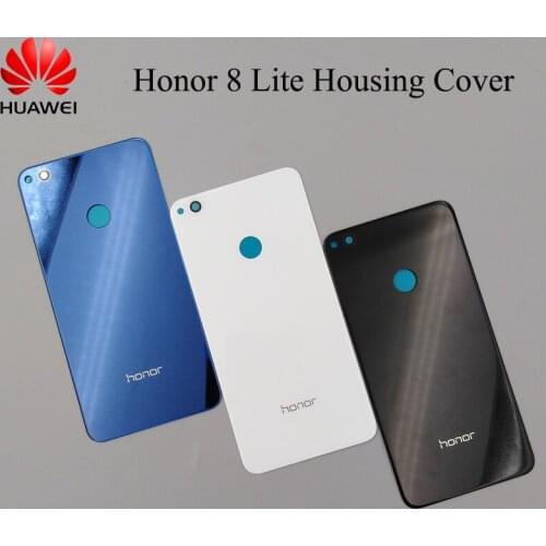 Honor 8 Lite Back Battery Housing Cover Rear Door Panel Case For Honor 8 Lite Repair Replacement Pats With Adhesive Sticker&Logo