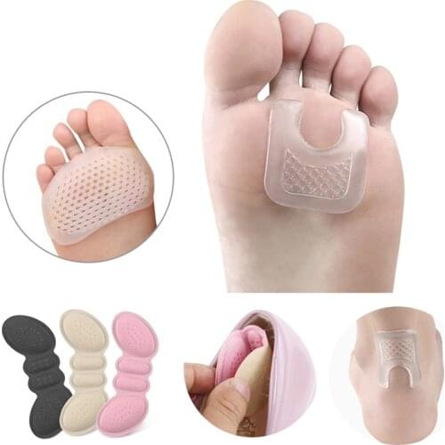 1-6Pair Shoe Pads Forefoot Cushion Silicone Massage Non Slip Heels Insole Pain Relief Heels Pads Liner Grips Protector Sticker