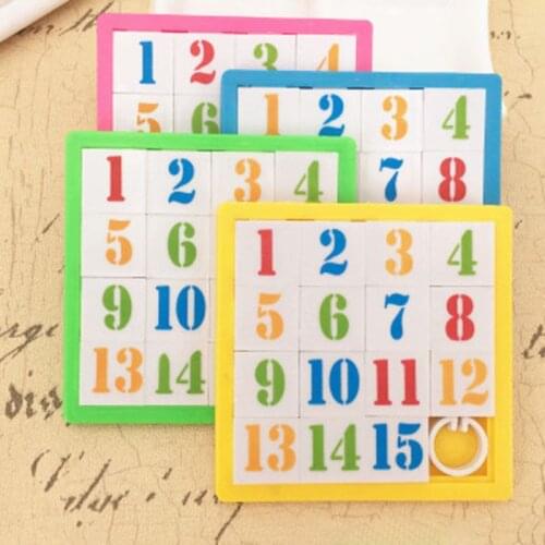 15 Space 3D Plastic Sliding Jigsaw Puzzle Game Cute Cartoon Animal Numbers Kids Children Learning Education Toys