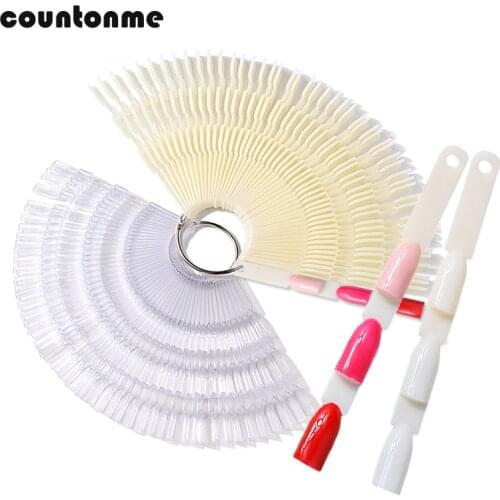 150Tips Nail Art Tips Color Practice Display palette Sample Board Clear Natural Black Card Bamboo Shape training Fake Nail 3 in1