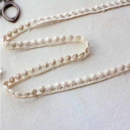 5 Meters Beige White Color Exquisite High Quality Cotton Lace Ribbon DIY Decorative Lace Trim Fabric Garment Sewing Accessories