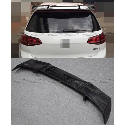 Car Styling Carbon Fiber Rear Roof Lip Spoiler Wing For Volkswagen VW Golf 7 VII MK7 G-T-I R