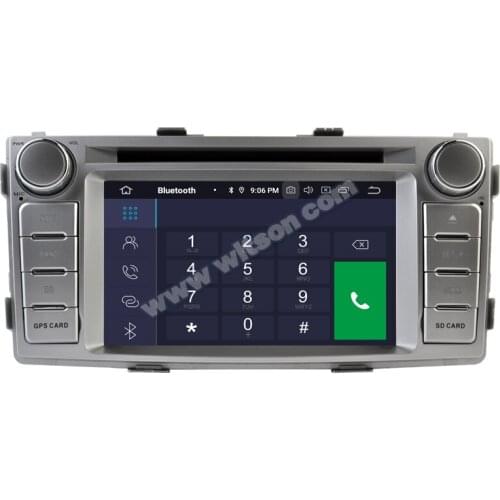 6.2" Octa-Core CPU Android 10.0 OS Car DVD Multimedia System Player Navigation GPS Radio for Toyota Hilux / Fortuner 2012-2015