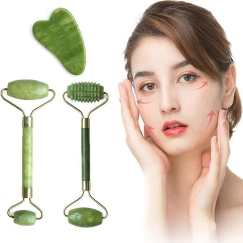 Free Shipping Face Lift Massager Crystal Roller Facial Massage Relaxation Jade Roller Stone Natural Beauty Skin Tool Girl Gift