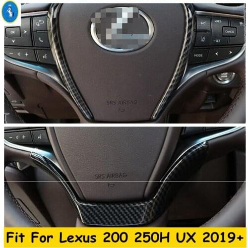 Steering Wheel Decoration Strip Cover Trim ABS Carbon Fiber Look / Matte Interior For Lexus UX 200 250H 2019 2020 2021