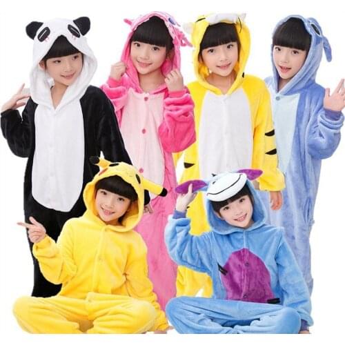 Stitch Tiger Carton Animal Pika Onesies Pajamas Cow Kigurumi Costume Kid Panda Onesies Pijamas Zebra Cosplay Dog Anmie Bear
