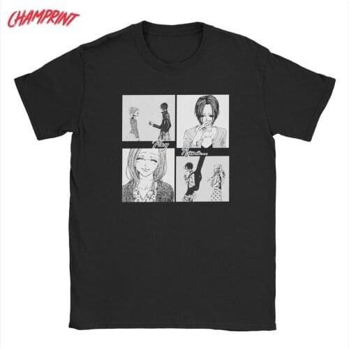 Mens T-Shirt Hey Nana Osaki Casual Pure Cotton Tees Short Sleeve Anime Manga T Shirts Crewneck Clothing 6XL