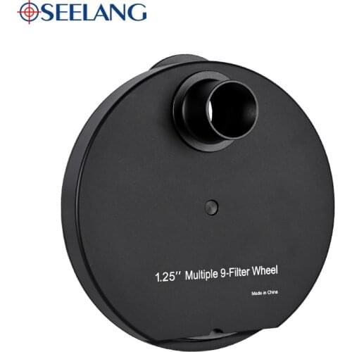 BOSMA Eyepiece Filter Wheel Full Metal 1.25" Multiple 9 Position Fitting Color Filter Wheel for Astronomy Telescopes