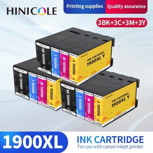 HINICOLE PGI-1900 Compatible Ink Cartridge PGI1900 PGI-1900XL for Canon 1900 XL MAXIFY MB2390 Printer Ink Cartridges