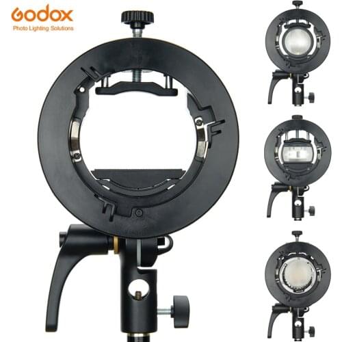 Godox S2 Speedlite Bracket S1 Updated S-Type Bowens Flash Holder Mount for Godox V1 V860II AD200 AD400PRO TT600 Snoot Softbox