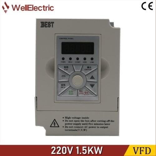 BEST VFD inverter 220V 1.5KW for woodworking engraving machine