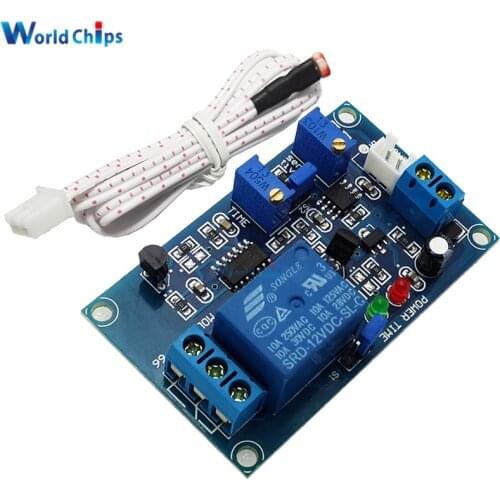 12V Photoresistor Relay Module Light Brightness Sensor Timer Detection Controller Switch On/Off With Wires for Car