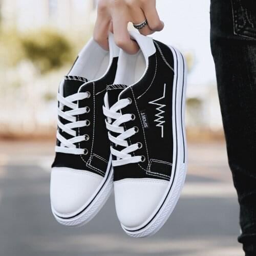 Mens canvas shoes trend fashion all-match shoes light and comfortable student shoes breathable wearable sneakers