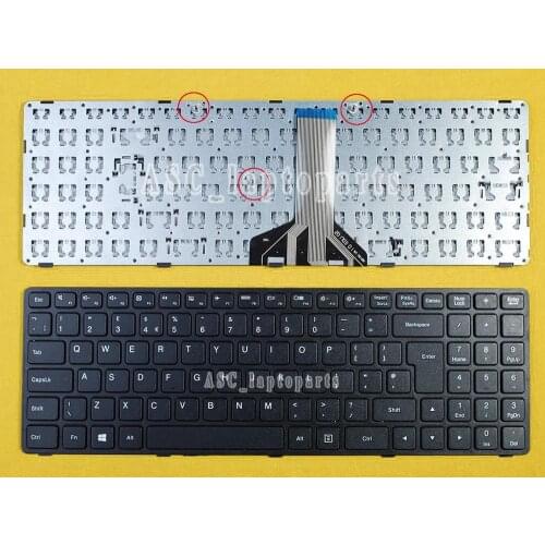 New UK QWERTY Keyboard for LENOVO Ideapad 100 15 100-15IBD 100-15IB B50-50 Lapotp Black Frame Black