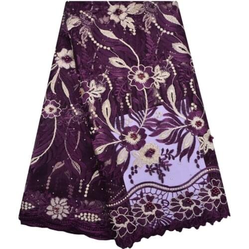 Latest Style African Tulle Lace 2018 French Net Beaded Lace Fabric For Wedding Embroidery African Lace Fabric With Stones 1248