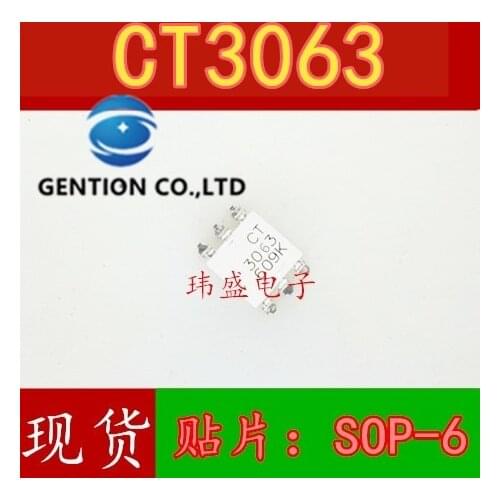 10PCS Optical coupling CT3063 (S) (T1) SMD-6 compatible MOC3063 coupler CT3063 in stock 100% new and original