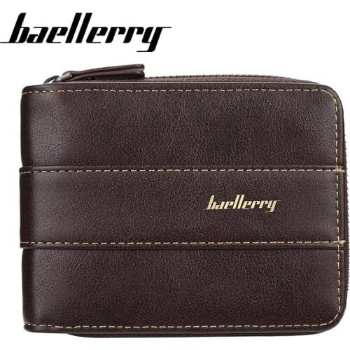 Wholesale Baellerry Wallet Man Credit Card Holder Canvas Men Business Casual For Male Purse Short Coin Pocket 50PCS/lot