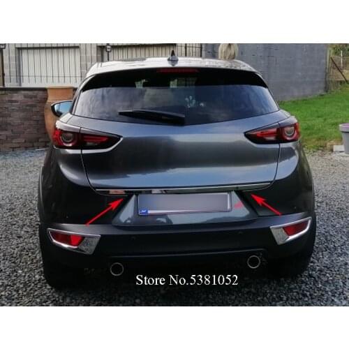 Stainless Steel Car Styling Back Door Tailgate Trim Strip 1Pcs For Mazda CX-3 CX3 2017 2018 2019 2020 Accessories