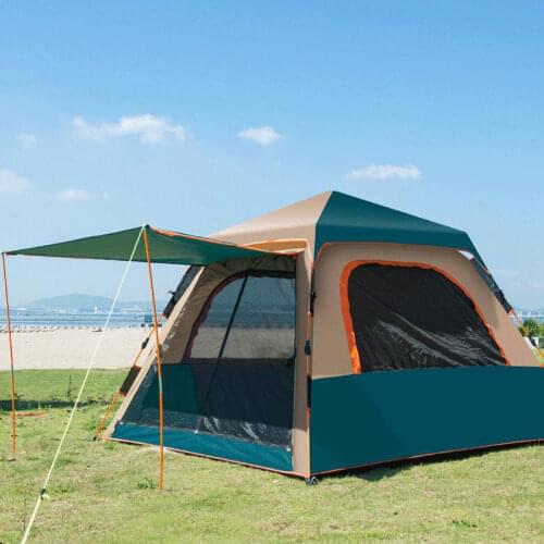 ALLTEL new arrival 2-3-4 persons automatic rain proof, family driving, outdoor double layer tent with lengthened awning