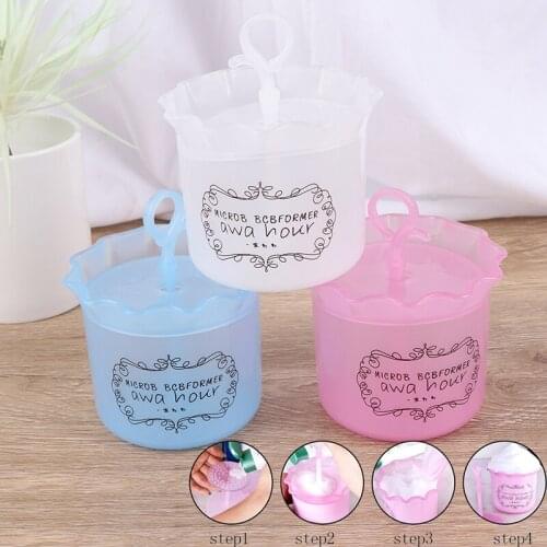 Clear/Blue/Pink Portable Foam Maker Facial Cleanser Foam Cup Body Wash Bubble Maker Bubbler for Travel Makeup Tool