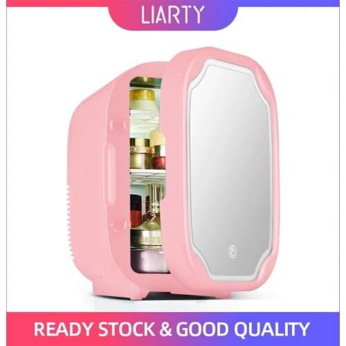 8L Portable Cosmetics Fridge Face Fridge for Beauty Skin Care Goods Freezer Mini Car Refrigerator Makeup Fridge With LED Mirror