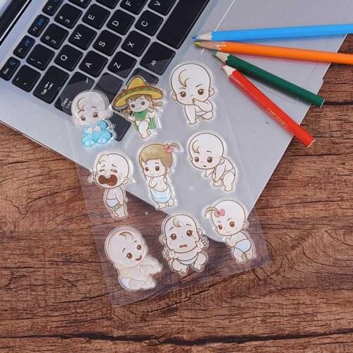 Clear Silicone Stamps lovely Baby for DIY Scrapbooking/Card Making/Kids Fun Decoration Supplies