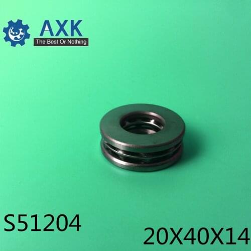 S51204 Bearing 20*40*14 mm ( 2PCS ) ABEC-1 Stainless Steel Thrust S 51204 Ball Bearings