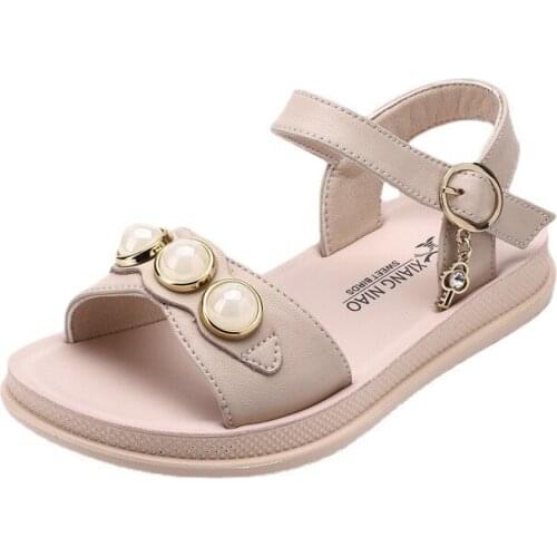 Girls Sandals Childrens Shoes pearl girl sandals summer flat Princess shoes girls shoes sandales chaussure fille sandale fille