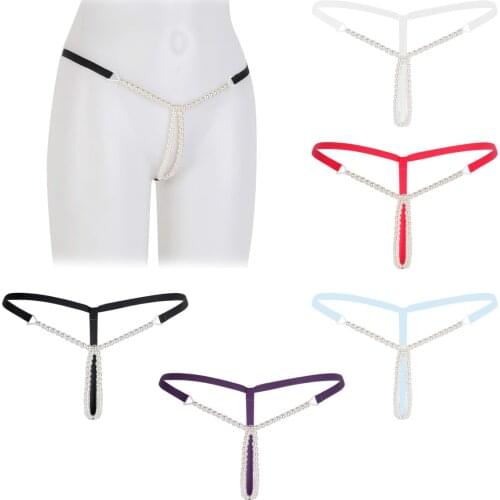 Sexy Lingerie for Women Sex Wear Pearls Massage Ladies Panties Beading G-string Babydoll Bikini Micro Thong Underwear Sex Shop