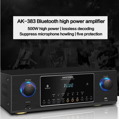 KYYSLB 80W*2 4-16ohm AK-330 Bluetooth KTV Home Fever High Power Amplifier Karaoke Audio Reverb Adjustment Speaker Amplifier