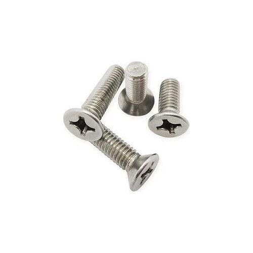 50Pcs Stainless Steel M4*0.7*6-40 Flat Head Machine Screws Phillips Screws machine screw