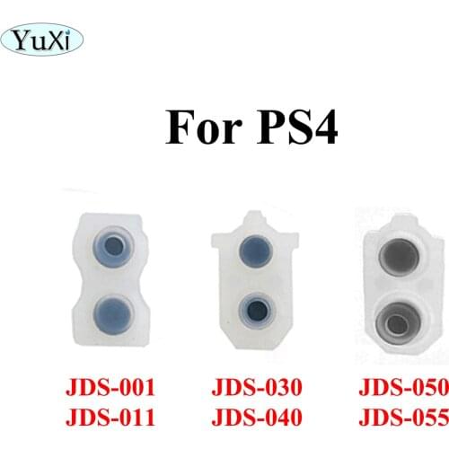 YuXi For Playstation 4 PS4 Controller JDS 001 011 020 030 040 JDM 050 055 Conductive Silicone Rubber Pads for PS4 L2 R2 Buttons