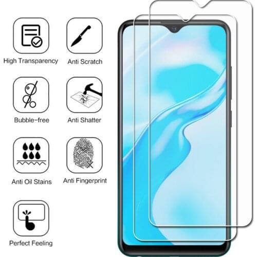 2PCS Tempered Glass For Vivo Y31 Global S6 S7 S7e V20 Pro SE Y1s Y91C Y73s Y70s Y52s Y20 Protective Film Screen Protector Cover