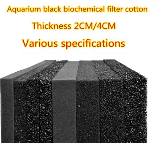 1 Piece 3 Sizes Black Filtration Foam Aquarium Fish Tank Biochemical Filter Sponge Pad Light weight And Softness Design