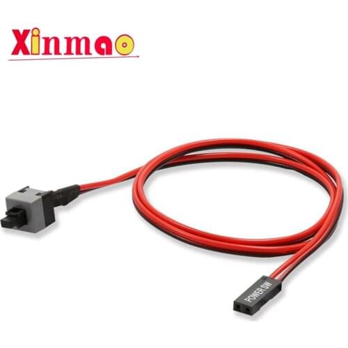 10pcs/lot 50cm Long Power Button Switch Cable for PC Switches Reset Computer Power Momentary Automatically Reset Push Button SW