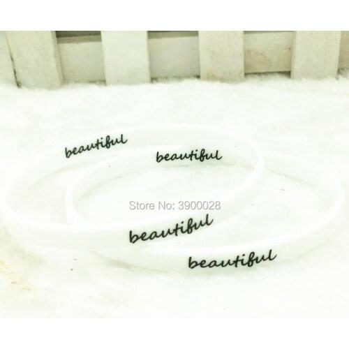 100pcs thin beautiful wristbands silicone bracelets
