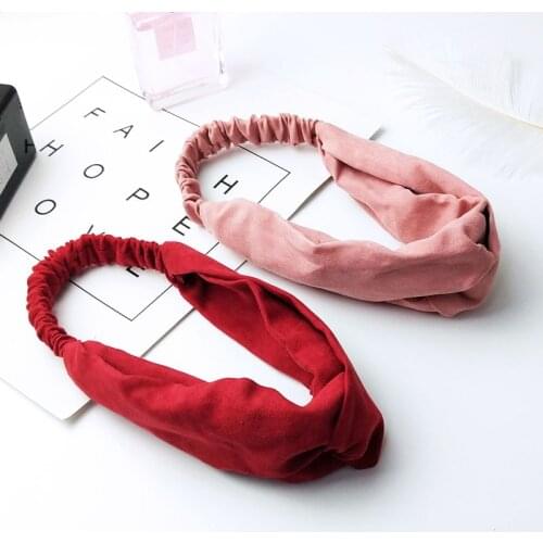 2021 Lady hairband Solid color Headband Turban Elastic Head Wrap Women Hair Accessories for Women Striped Hair Bands FD1130