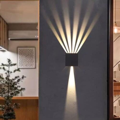 6W Modern Brief Cube Adjustable LED Wall Lamps Outdoor up down Garden Porch Wall Lights Waterproof Balcony Corridor Step Light