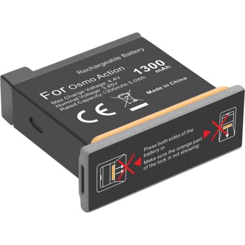 1300mAh OSMO action battery + 3 port smart fast charger for DJI OSMO sports camera