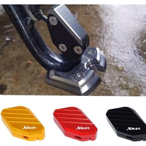 Motorcycle Accessories CNC Flat Foot Side Stand Extension Kickstand Pad Plate Support For YAMAHA XMAX 125 250 300 400 XMAX300